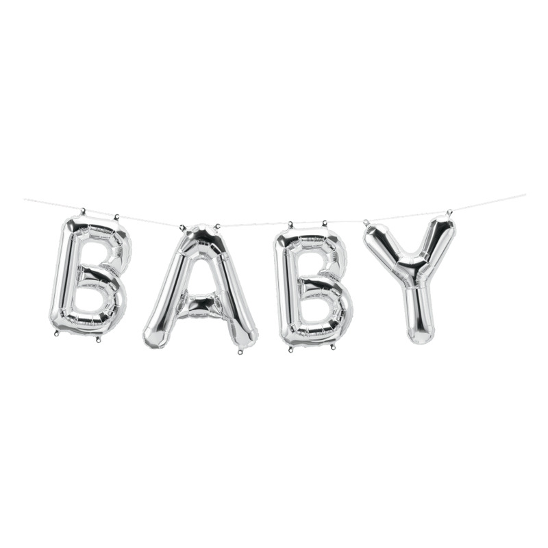 Μπαλόνι Φοιλ 16' Kit Phrase `BABY`Ασημί