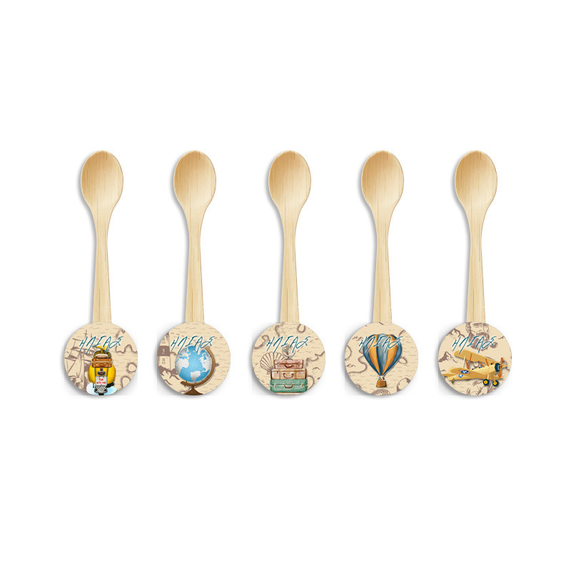 Ξύλινα Κουταλάκια με όνομα Ταξίδια / 8τμχ