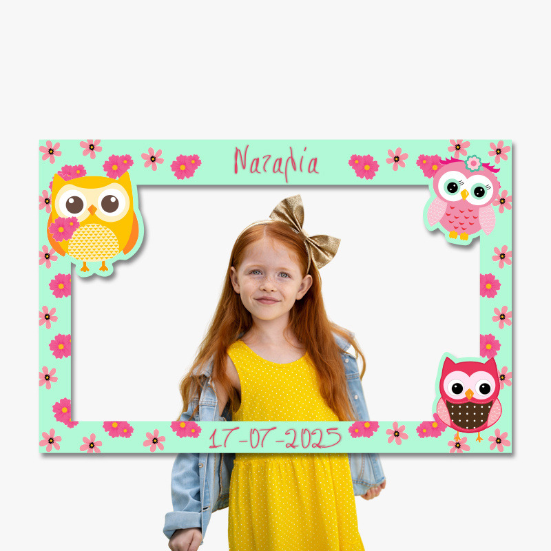 Κάδρο Photobooth Κουκουβάγιες για φωτογραφίες/ 60cm*40cm