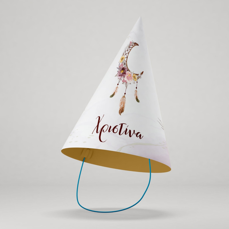 Καπελάκια πάρτυ με όνομα Ονειροπαγίδα Κορίτσι / 8τμχ