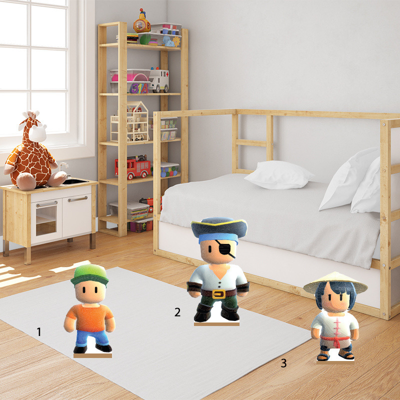 Διακοσμητική φιγούρα Stumble Guys 50cm Ξύλινη με βάση/1 τμχ