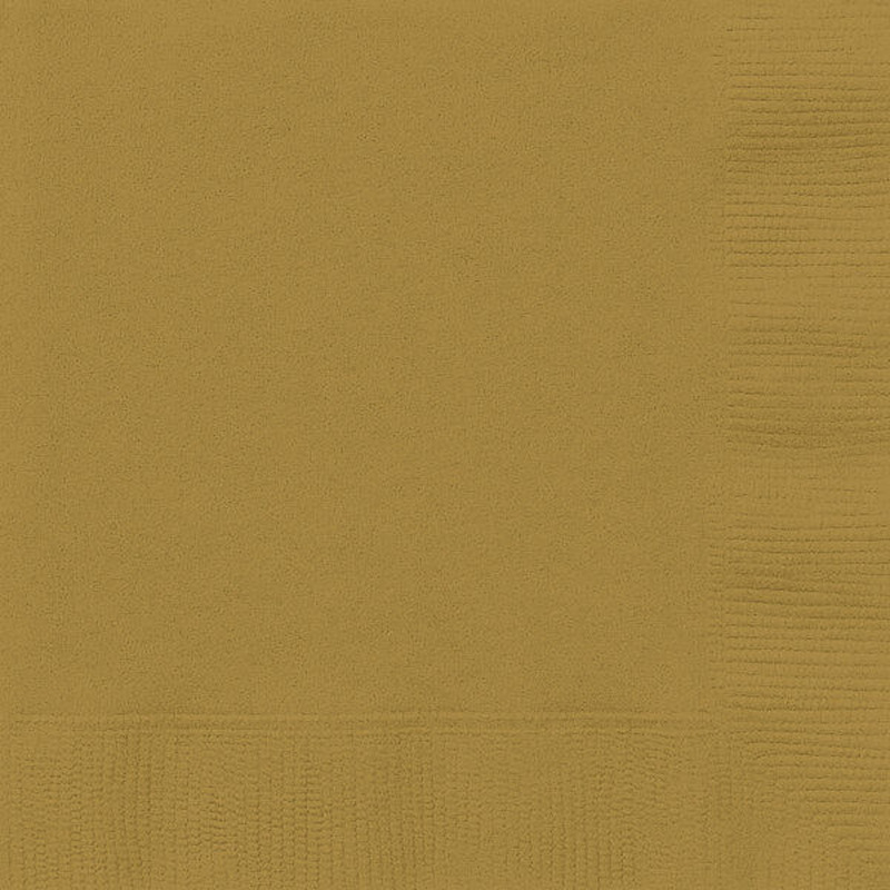 Χαρτοπετσέτες φαγητού 33εκ Χρυσό /20 τεμ