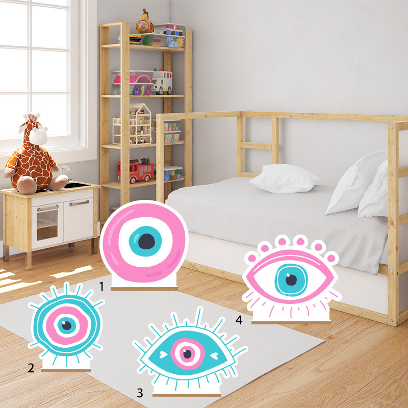 Διακοσμητική φιγούρα Μάτι Κορίτσι 50cm Ξύλινη με βάση/1 τμχ