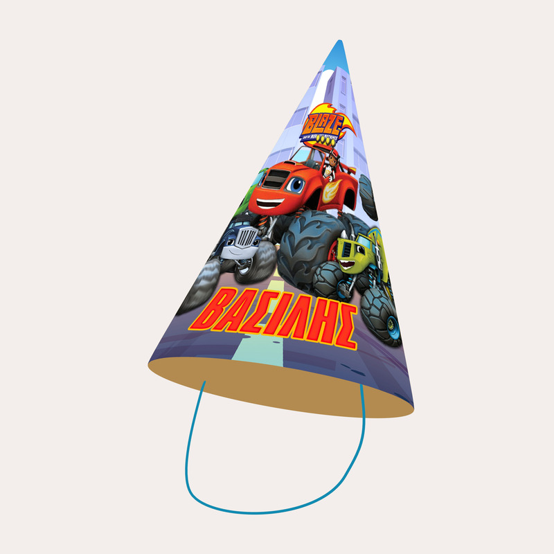 Καπελάκια πάρτυ με όνομα Blaze / 8τμχ