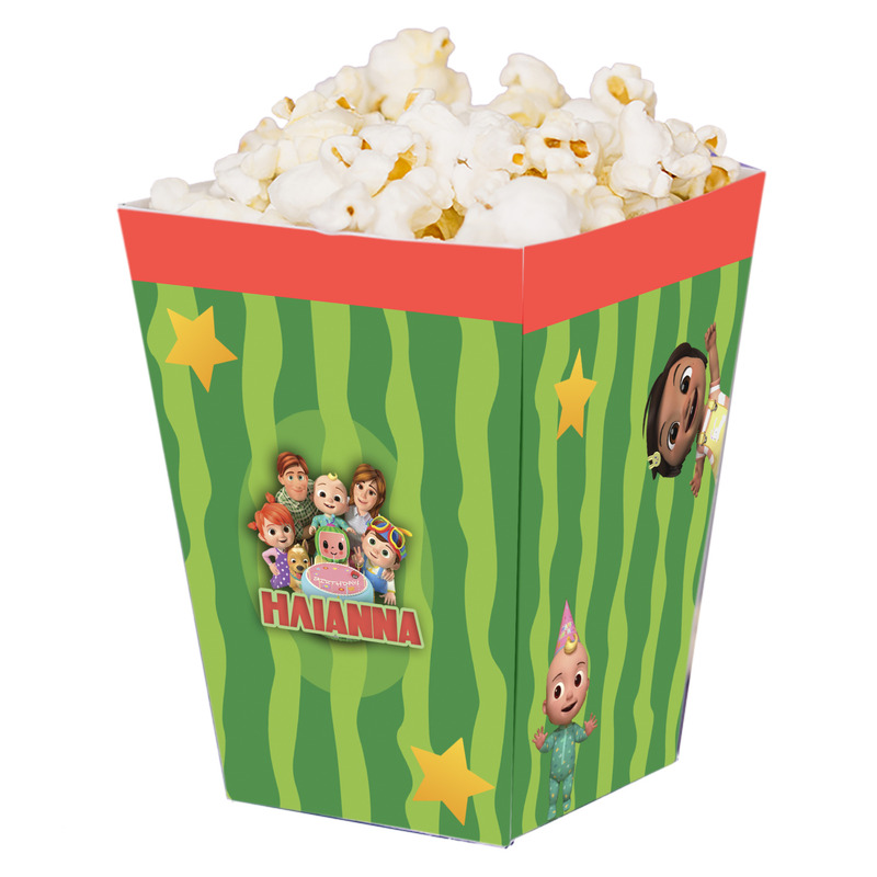 Κουτί Pop Corn με όνομα Cocomelon 15cmx9cmx9cm