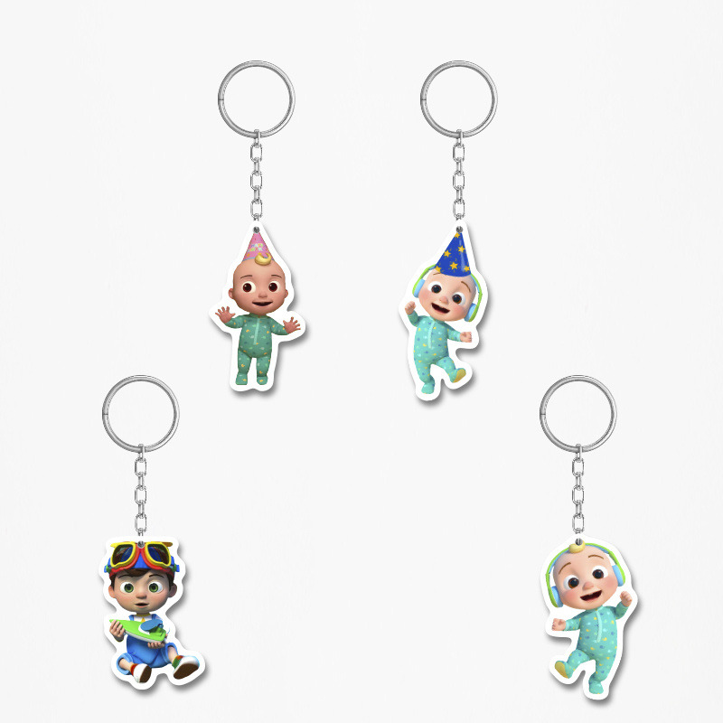 Ξύλινα Μπρελόκ Cocomelon 5cm/ 4τμχ