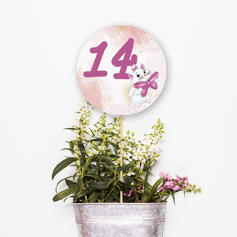 Αρίθμηση τραπεζιού Αριστόγατες Μαρί κύκλος 13cm