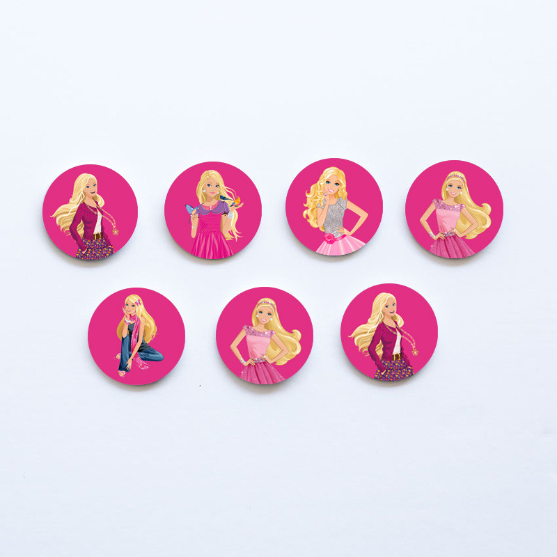 Ξύλινες Κονκάρδες Barbie / 8τμχ