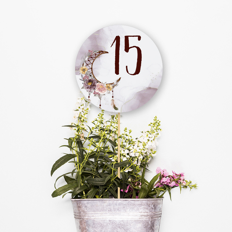 Αρίθμηση τραπεζιού Ονειροπαγίδα Κορίτσι κύκλος 13cm