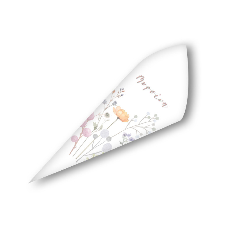 Χωνάκια για ζαχαρωτά με όνομα Floral Pastel