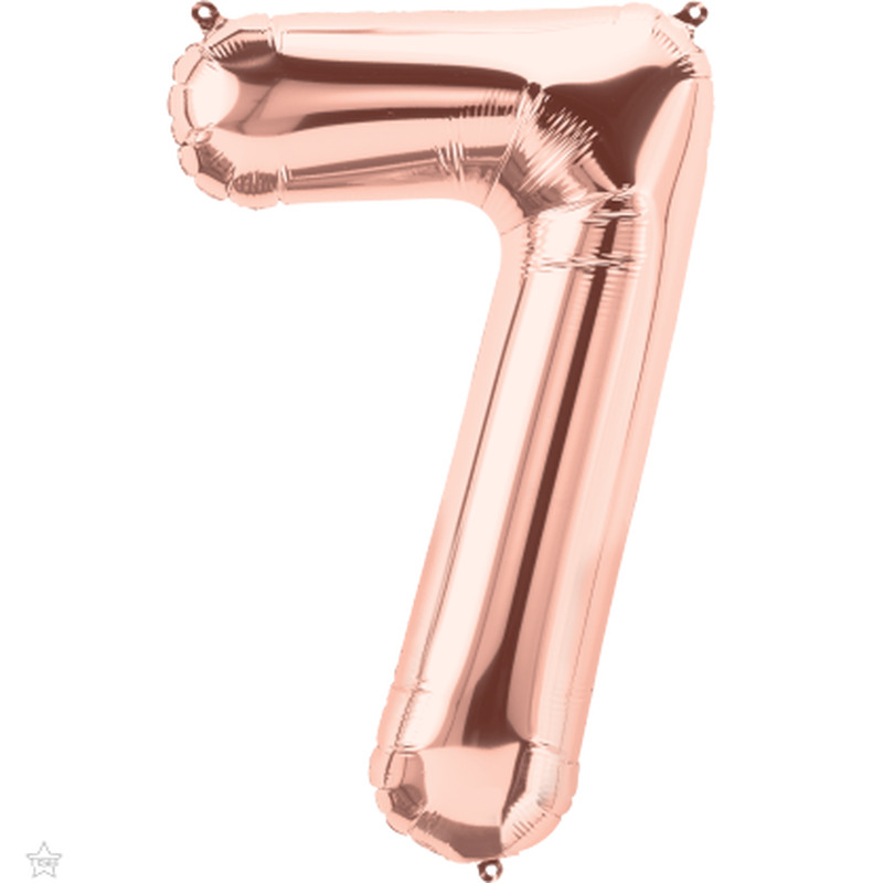 Φοιλ Σχήμα Νούμερο 7 / 86εκ ύψος - Ροζ Χρυσό