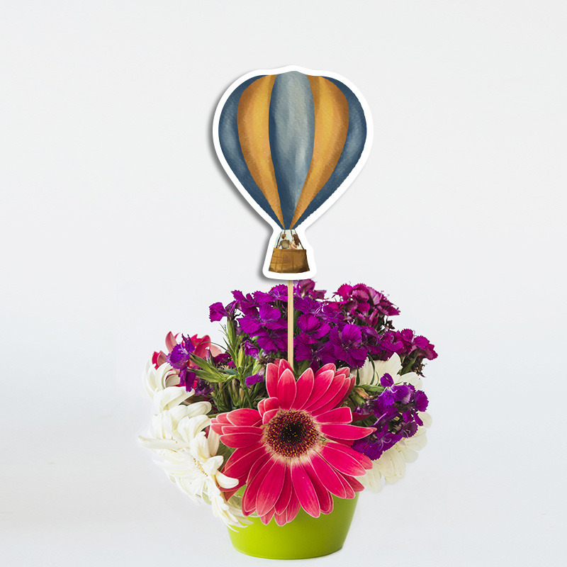 Διακοσμητικό Τοππερ Ταξίδια χάρτινο για το τραπέζι/ 20cm