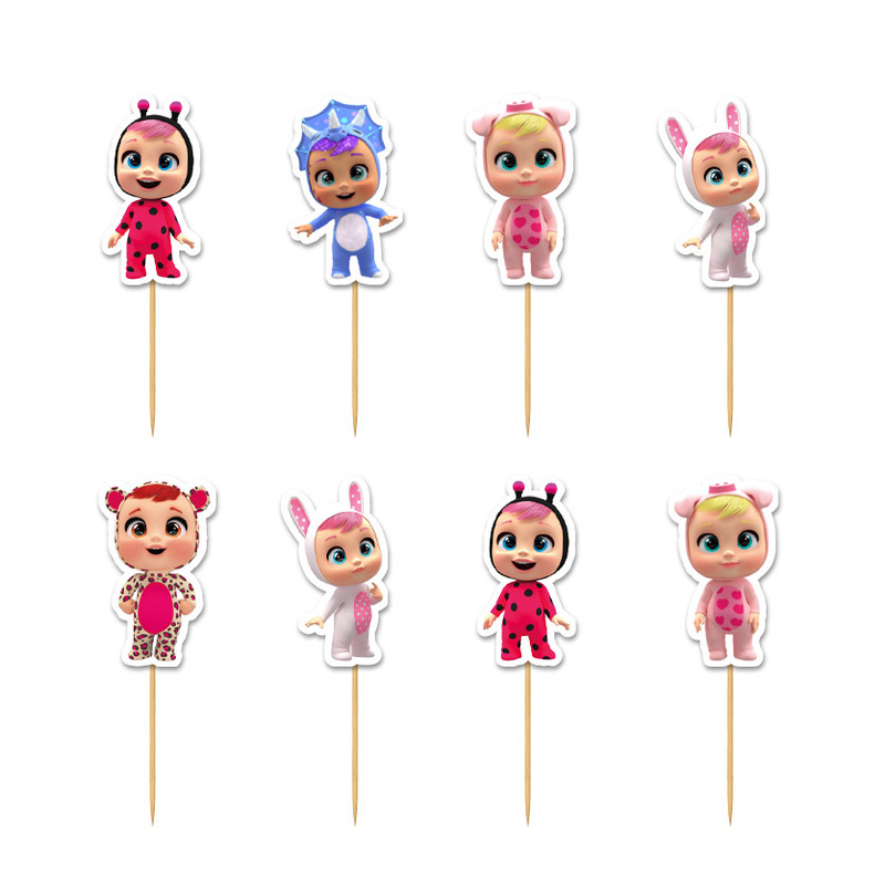 Cupcake toppers Κλαψουλίνια 10cm / 8τμχ
