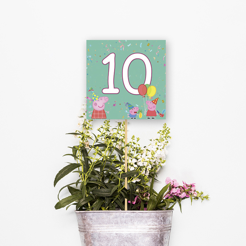 Αρίθμηση τραπεζιού Peppa Pig τετράγωνο