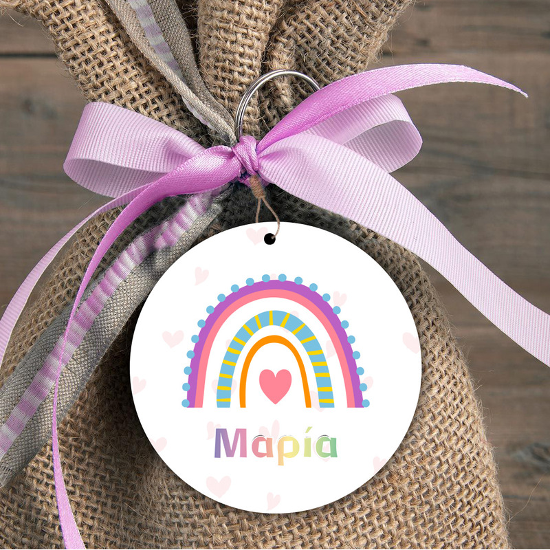 Ξύλινη φιγούρα Retro Rainbow για μπομπονιέρα