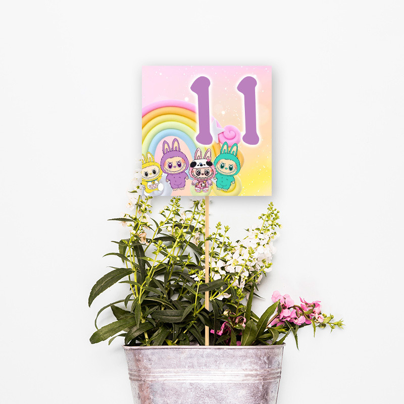 Αρίθμηση τραπεζιού Labubu τετράγωνο