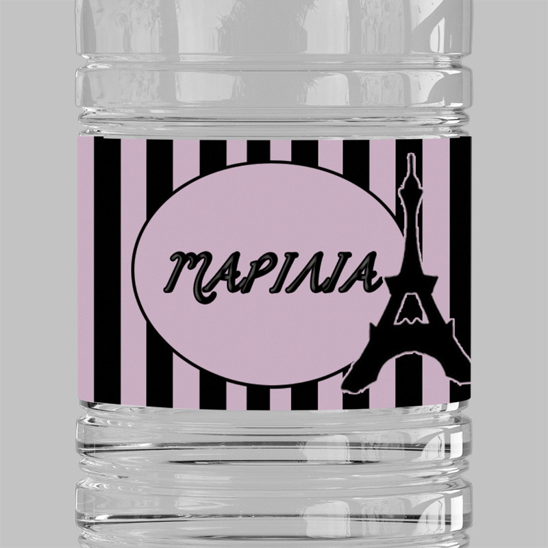 Ετικέτες νερού με όνομα Paris / 8 τμχ