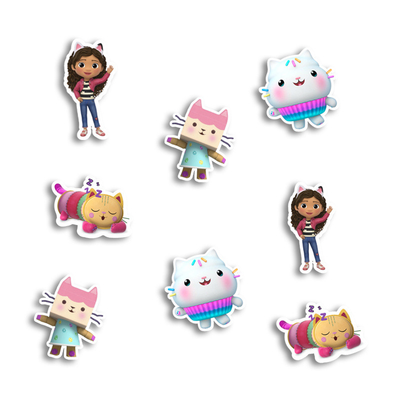 Αυτοκόλλητα Gabby's Dollhouse 5cm / 8τμχ