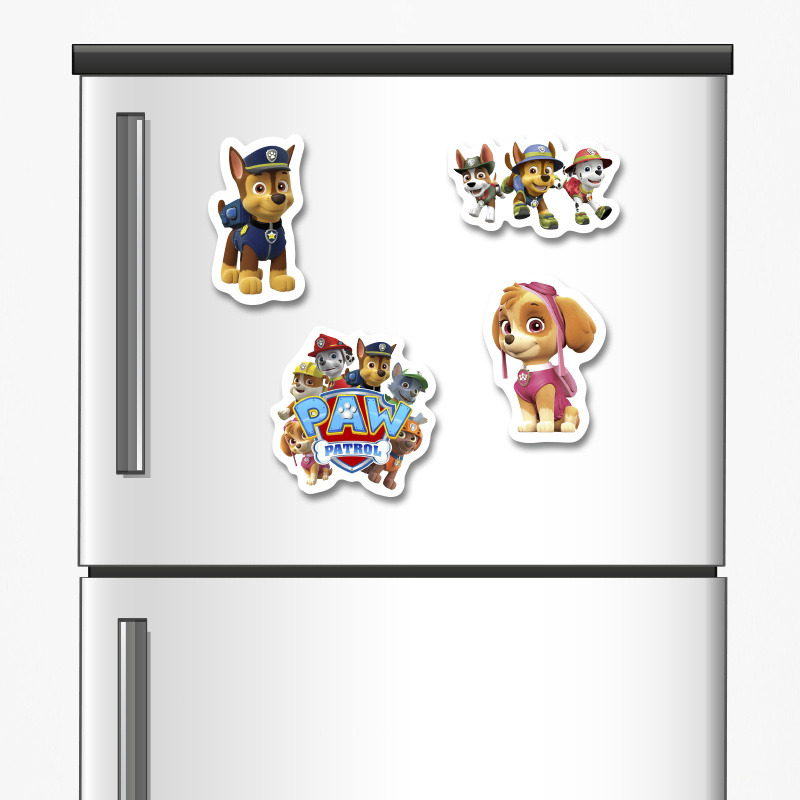 Ξύλινα μαγνητάκια Paw Patrol 5cm/ 4τμχ