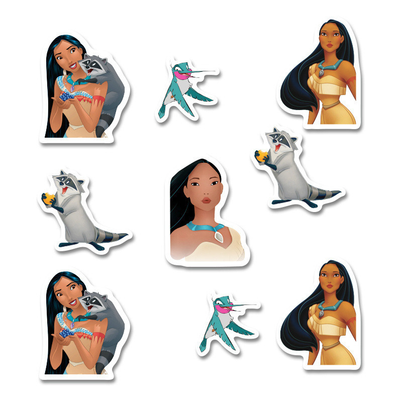 Αυτοκόλλητα Pocachontas 5cm / 8τμχ