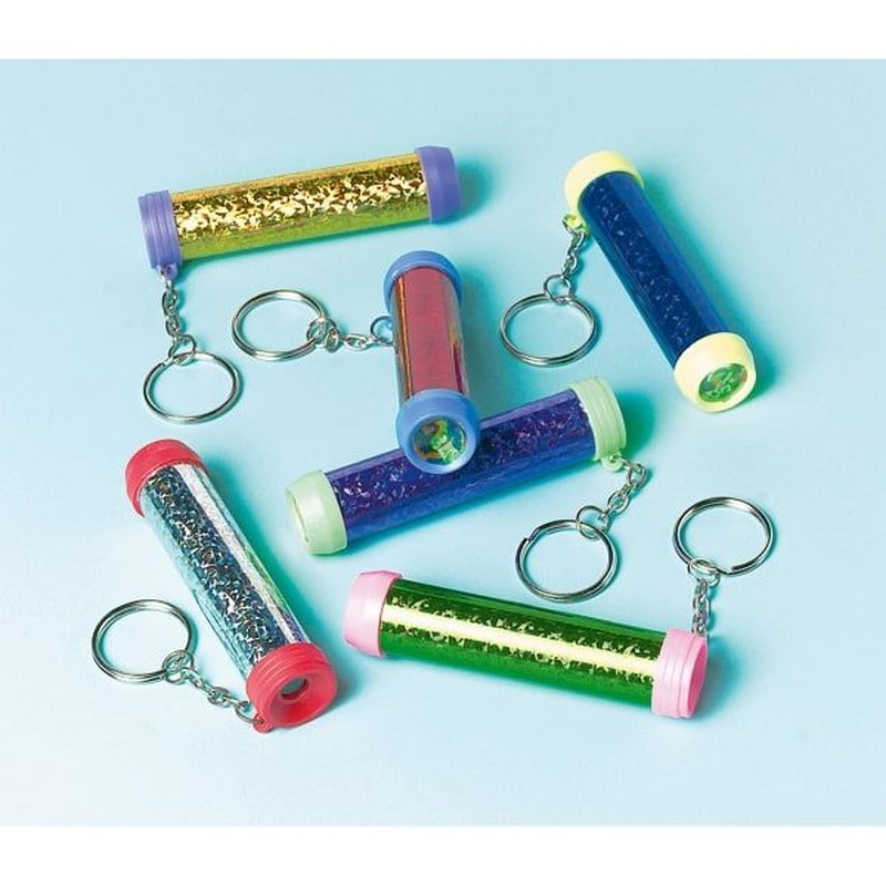 12 Μπρελόκ με πλαστικά Καλειδοσκόπια  1.7 x 8.2 εκ.