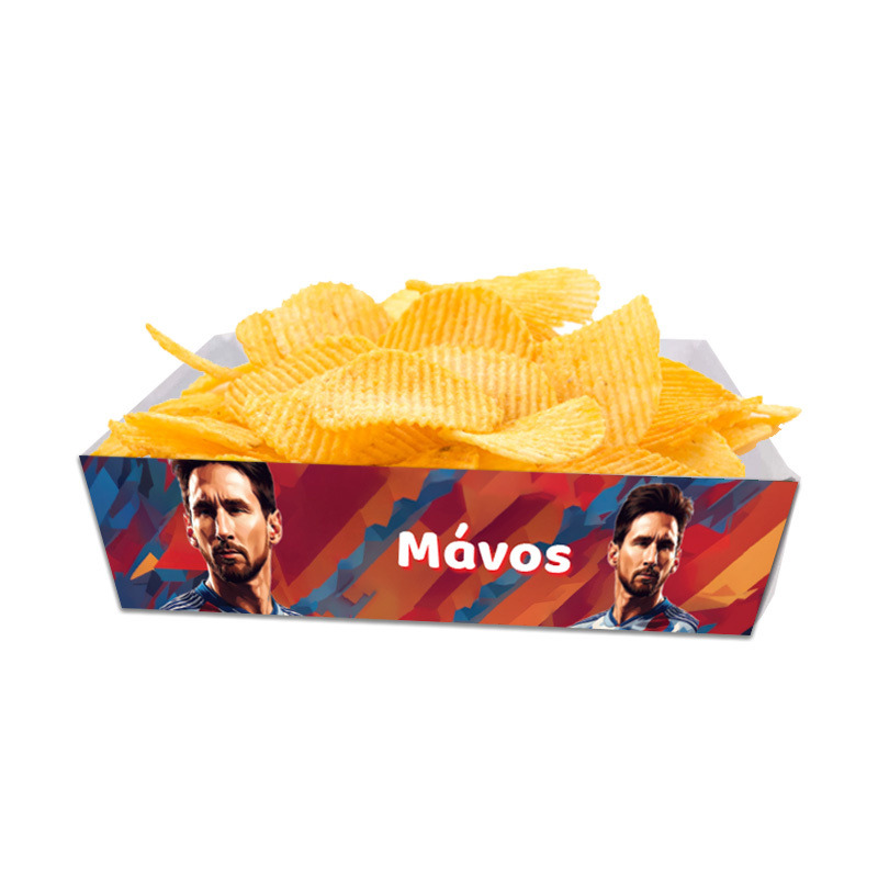 Κουτάκια για πατατάκια Messi με όνομα 8τμχ/ 15cmx10cmx4cm
