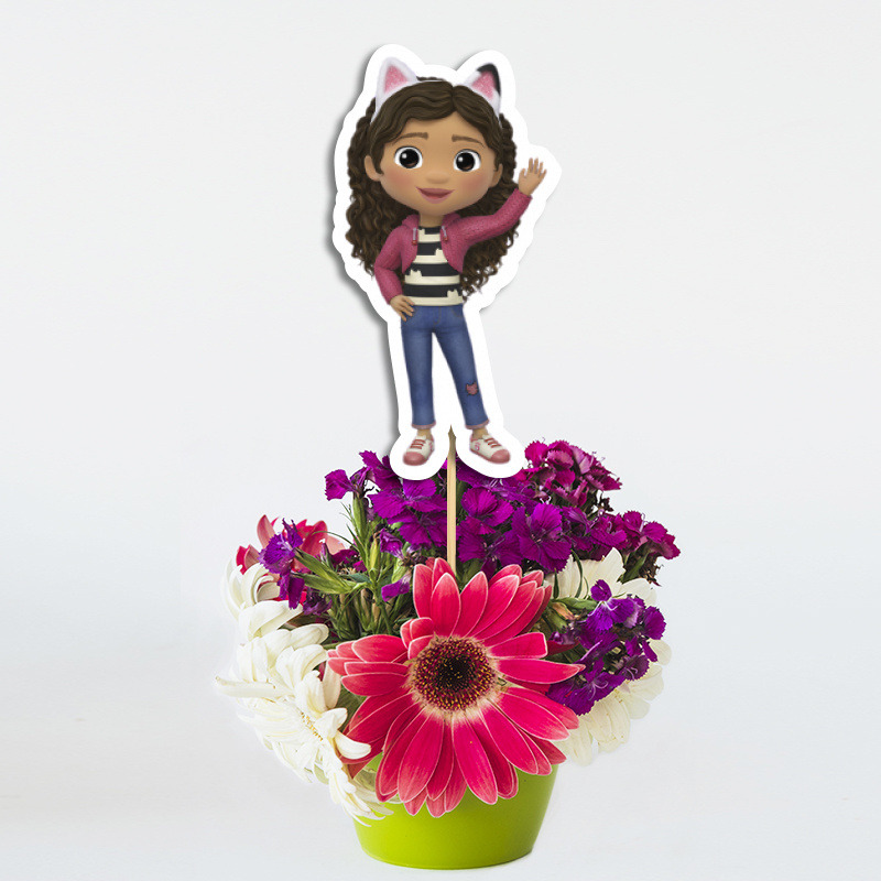 Διακοσμητικό Τοππερ Gabby's Dollhouse χάρτινο για το τραπέζι/ 20cm