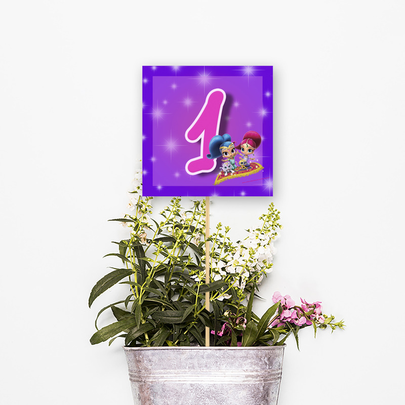 Αρίθμηση τραπεζιού Shimmer & Shine τετράγωνο