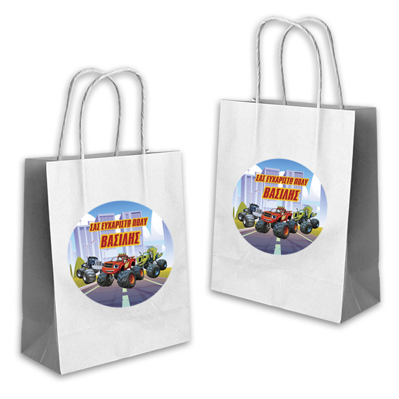 Τσάντα Δώρου Blaze με όνομα χάρτινη/ 22cmx18cmx8cm