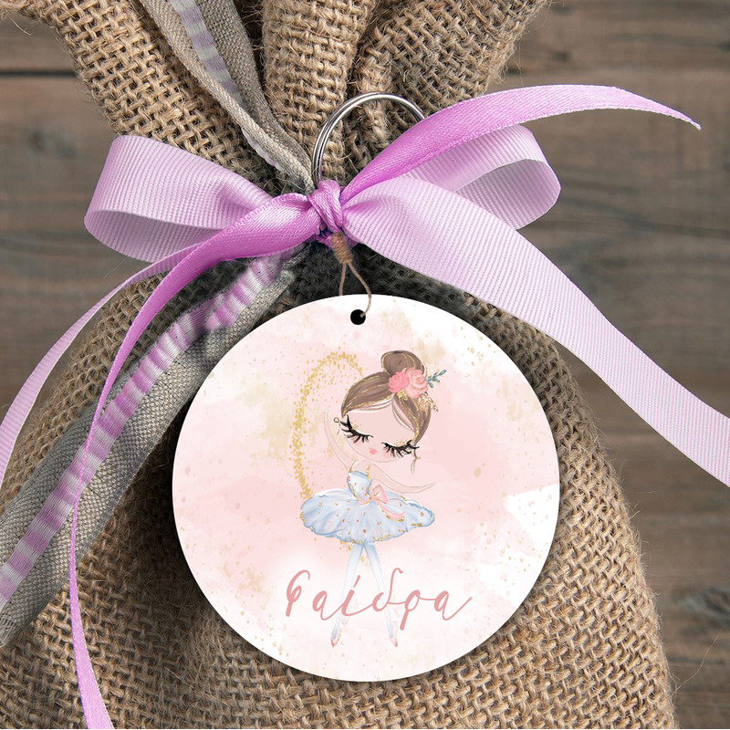 Ξύλινη φιγούρα Μπαλαρίνα Pastel για μπομπονιέρα