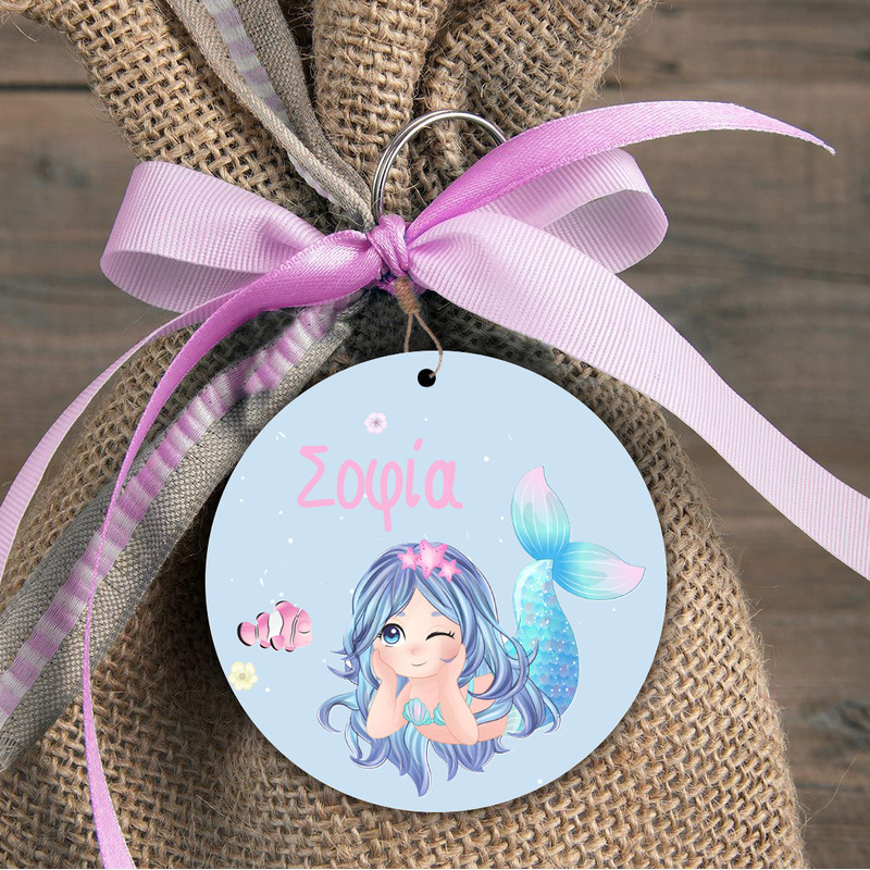 Ξύλινη φιγούρα Γοργόνα για μπομπονιέρα