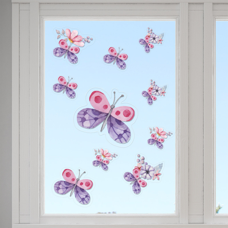 Αυτοκόλλητα τζαμιού Butterfly /10 τμχ