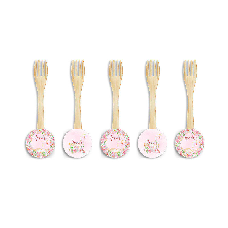 Ξύλινα Πιρουνάκια με όνομα Κύκνος / 8τμχ