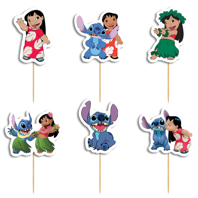Cupcake toppers Lilo & Stitch 10cm / 8τμχ