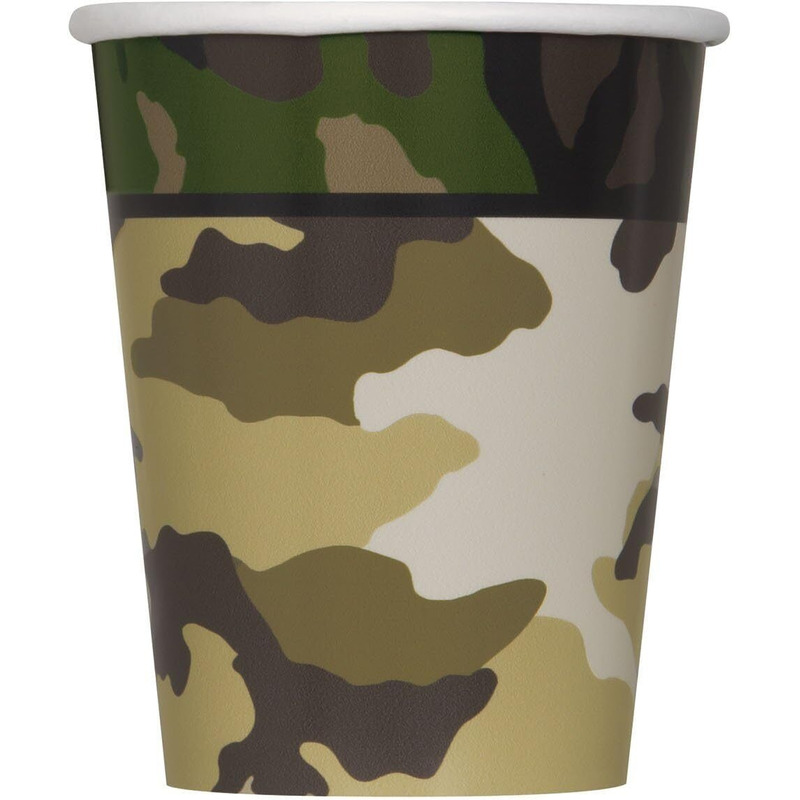 Ποτήρια χάρτινα Military - Παραλλαγή / 8 τεμ