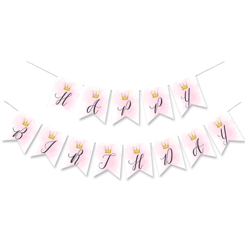 Γιρλάντα Γράμματα Κορώνα Happy Birthday