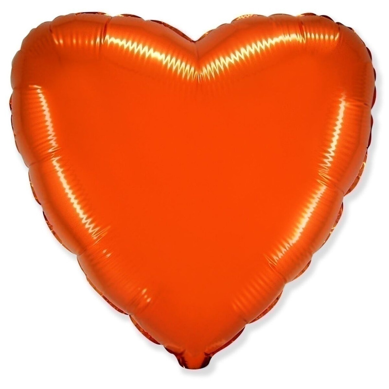 Μπαλόνι Φοιλ 18 Καρδιά - Πορτοκαλί / 46 εκ