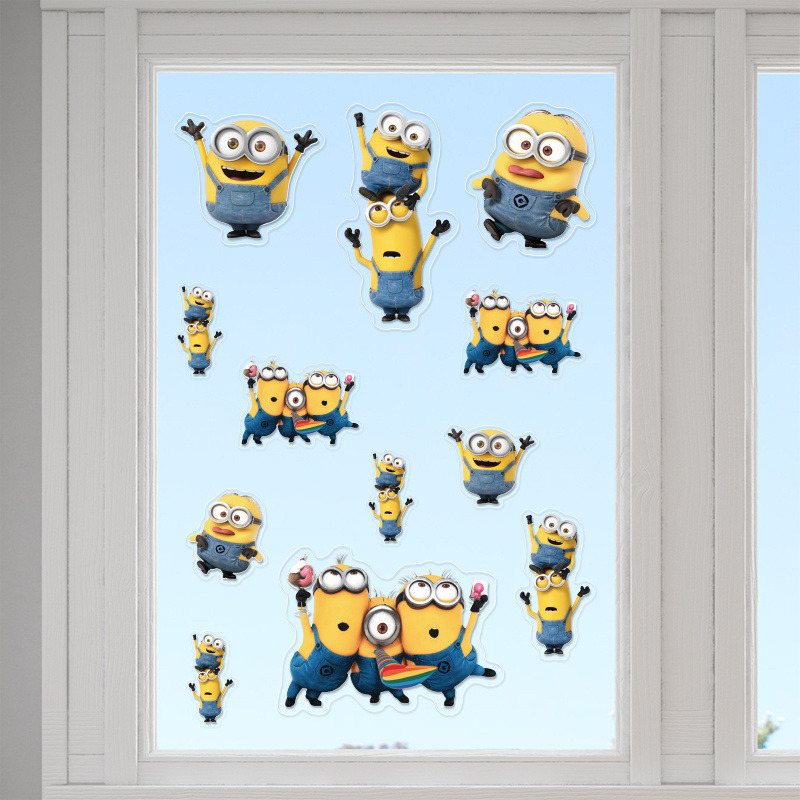Αυτοκόλλητα τζαμιού Minions /10 τμχ