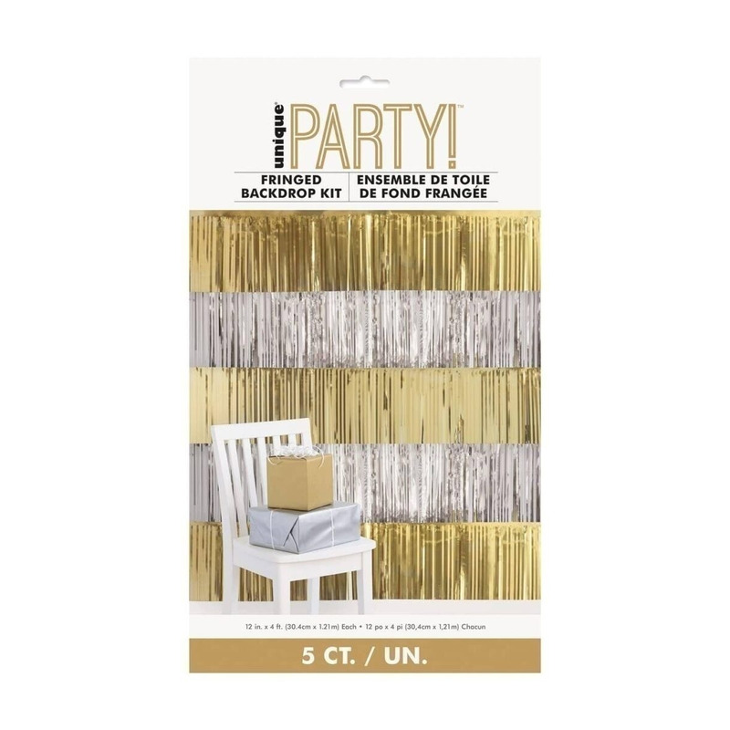 Κουρτίνα Μεταλλική Backdrop Χρυσό & Ασημί /Gold & Silver σε  5 τεμ.