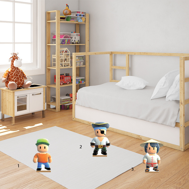 Διακοσμητική φιγούρα Stumble Guys 20cm Ξύλινη με βάση/1 τμχ