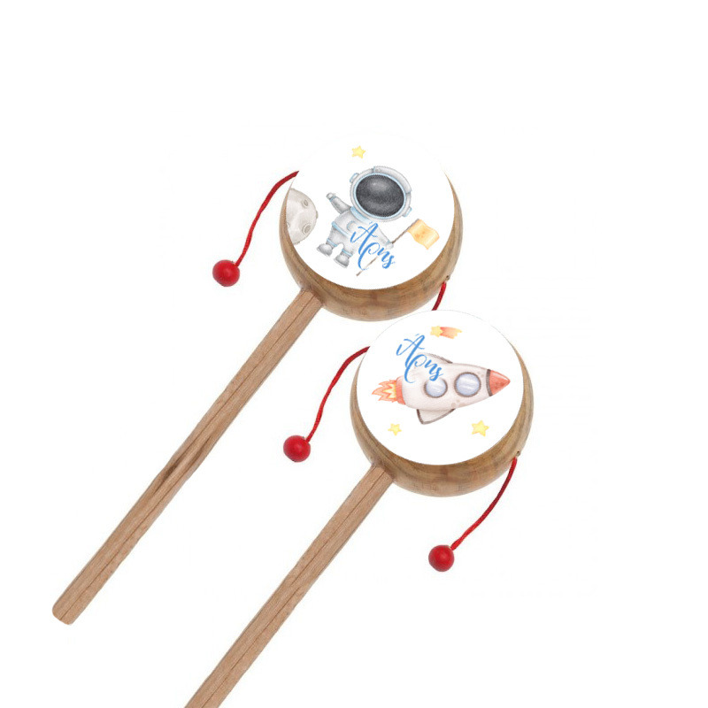 Ξύλινο Τυμπανάκι με όνομα Αστροναύτης
