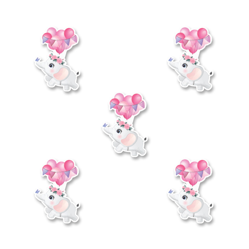 Αυτοκόλλητα Ελεφαντάκι για Κορίτσι 5cm / 8τμχ