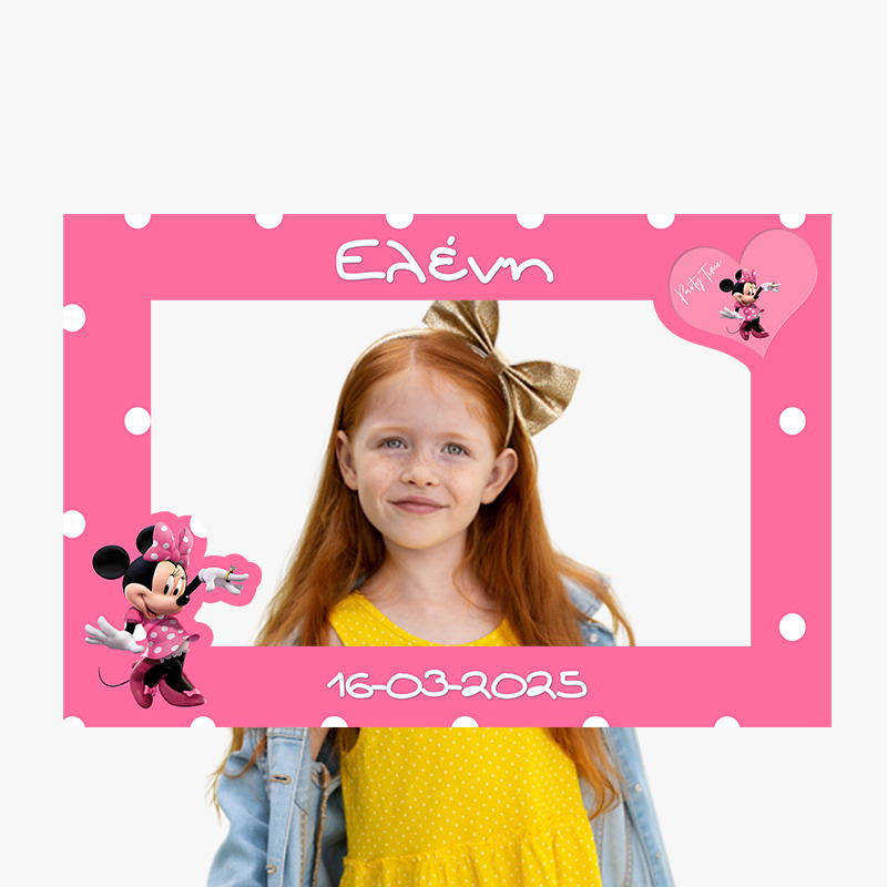 Κάδρο Photobooth Minnie για φωτογραφίες/ 60cm*40cm