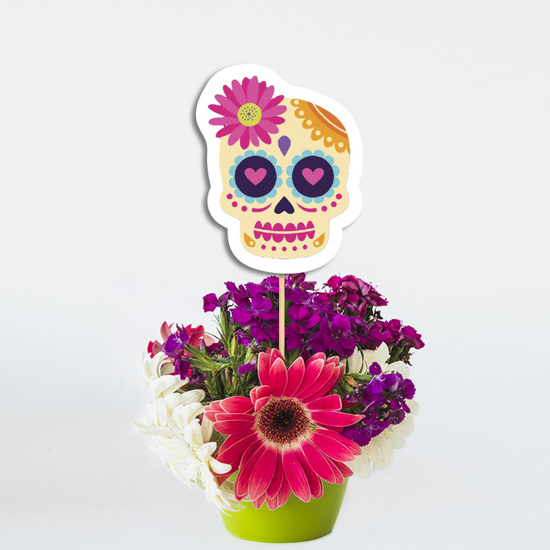 Χάρτινο διακοσμητικό Τοππερ Halloween Νεκροκεφαλές / 20cm