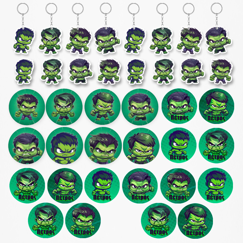 Πακέτο Δωράκια Baby Hulk για πάρτυ 38τμχ
