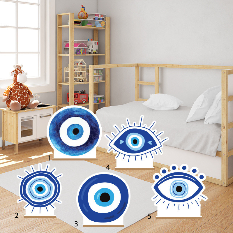 Διακοσμητική φιγούρα Μάτι Αγόρι 50cm Ξύλινη με βάση/1 τμχ