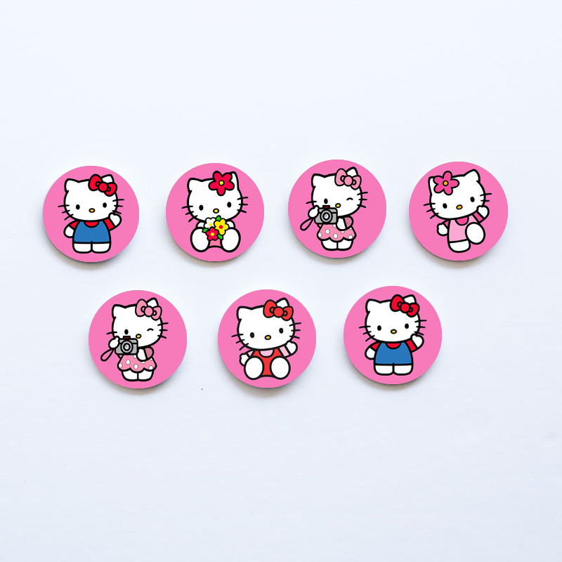 Ξύλινες Κονκάρδες Hello Kitty / 8τμχ