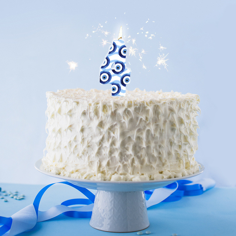 Κερί Νούμερο 4 Μάτι για Αγόρι