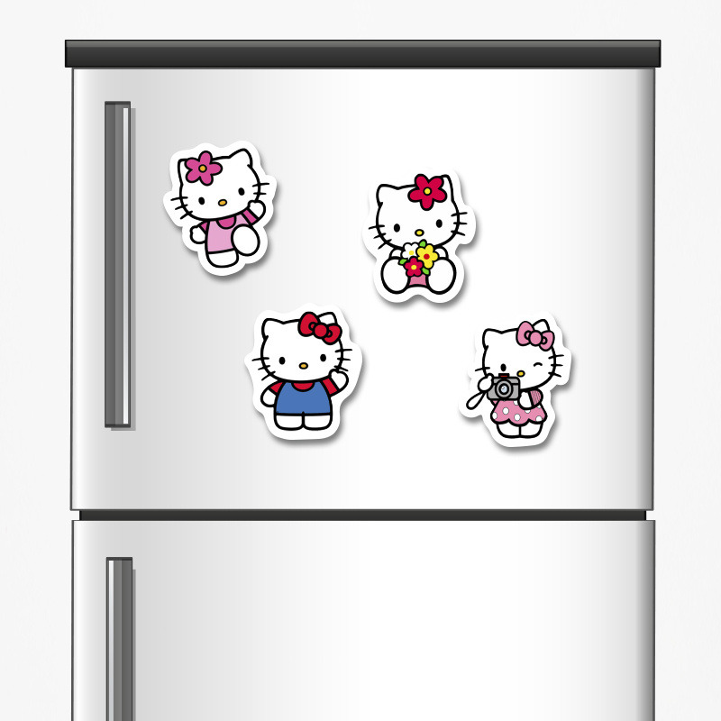 Ξύλινα μαγνητάκια Hello Kitty 5cm/ 4τμχ