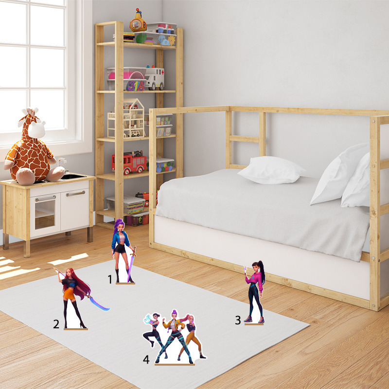 Διακοσμητική φιγούρα K-Pop Demon Hunters 20cm Ξύλινη με βάση/1 τμχ